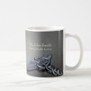 Chrome Professionell Medical Caduceus Kaffemugg