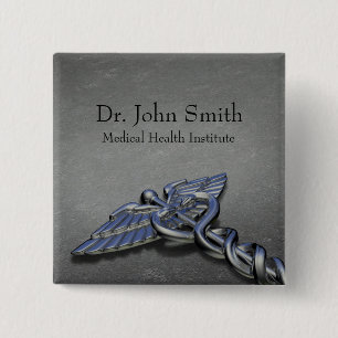 Chrome Professionell Medical Caduceus - knapp