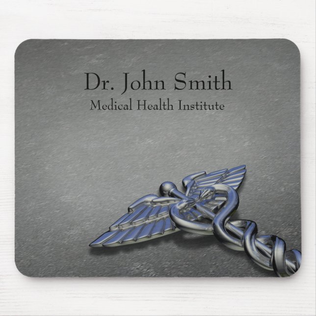 Chrome Professionell Medical Caduceus - Mousepad Musmatta (Framsidan)