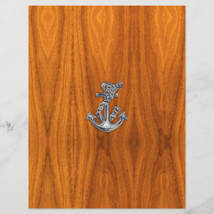Chrome Rope Anchor på Teak Veneer