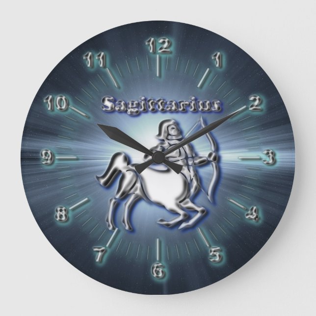 Chrome Sagittarius Stor Klocka (Framsida)