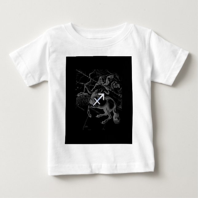 Chrome Sagittarius Zodiac Sign Hevelius circa 1690 Tee Shirt (Framsida)