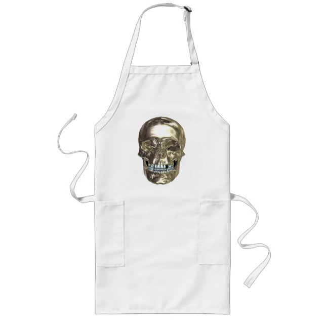 Chrome Skull Apron Långt Förkläde (Framsidan)