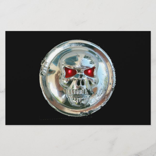 CHROME SKULL BREVPAPPER (Framsida)
