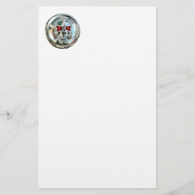 CHROME SKULL BREVPAPPER (Framsida)