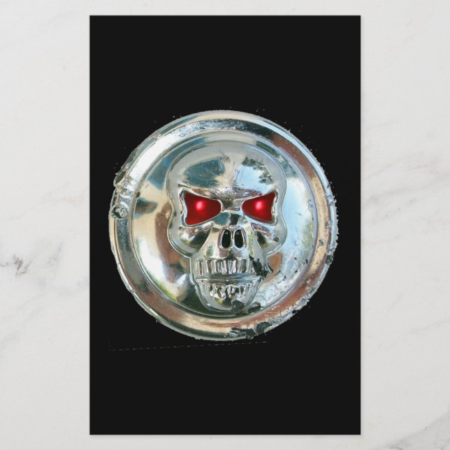 CHROME SKULL BREVPAPPER (Framsida)