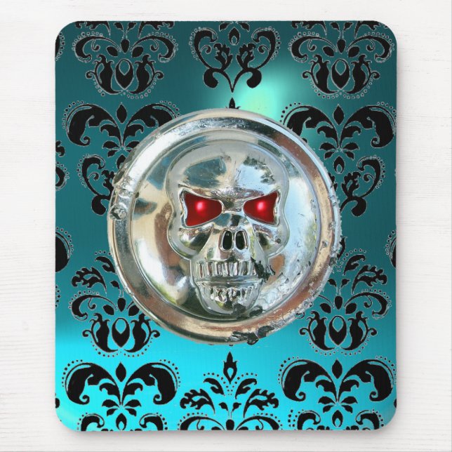 CHROME SKULL, Damask, Blue Aquamarine Musmatta (Framsidan)