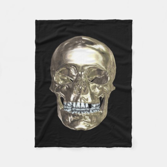 Chrome Skull Fleece Blanket (Framsidan)