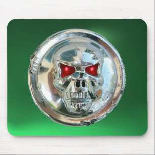 CHROME SKULL, Grönt Jade Musmatta