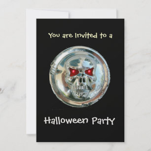 CHROME SKULL HALLOWEEN FEST Ice Metallic Inbjudningar