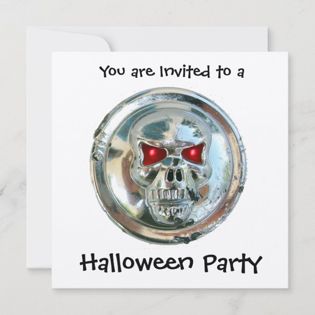 CHROME SKULL HALLOWEEN FEST INBJUDNINGAR (Framsida)