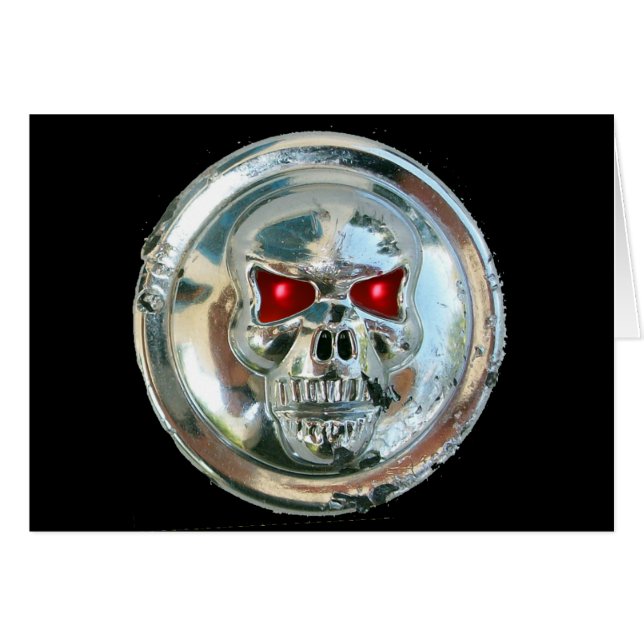CHROME SKULL HÄLSNINGSKORT (Framsidan Horizontal)
