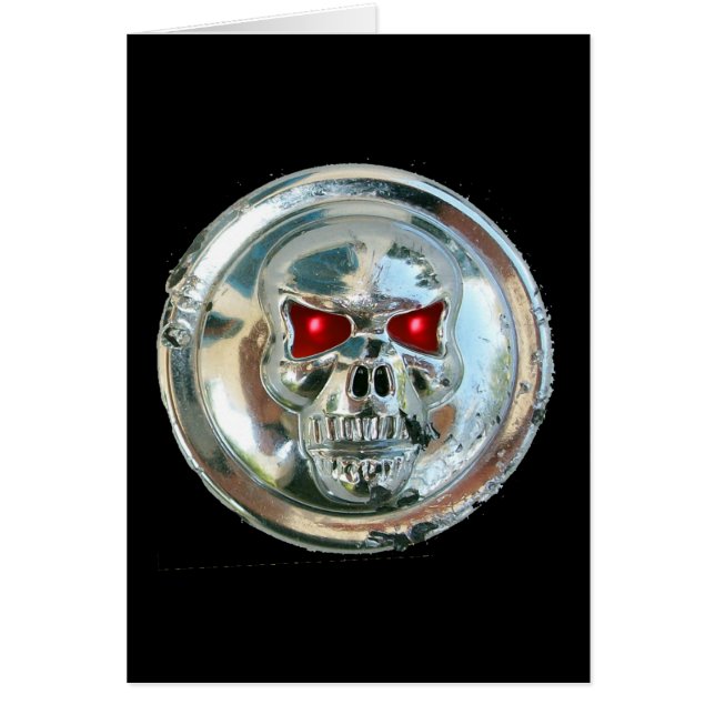 CHROME SKULL HÄLSNINGSKORT (Framsidan)