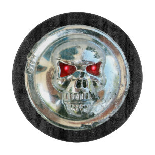 CHROME SKULL IN BLACK