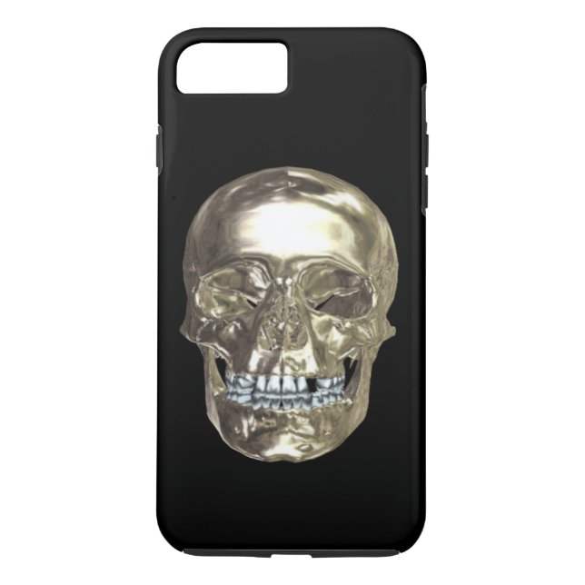 Chrome Skull iPhone 7 Fodral Case-Mate iPhone Skal (Baksida)