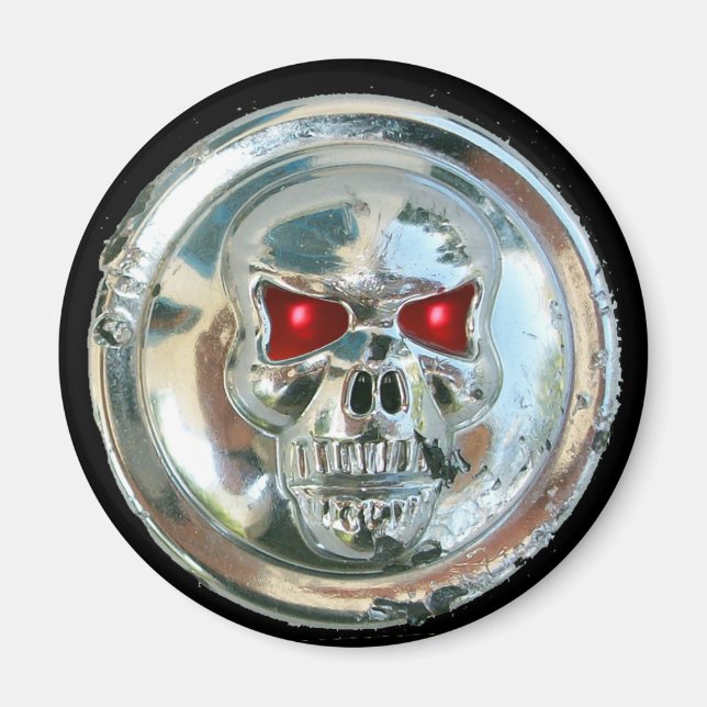 CHROME SKULL MAGNET (Framsidan)