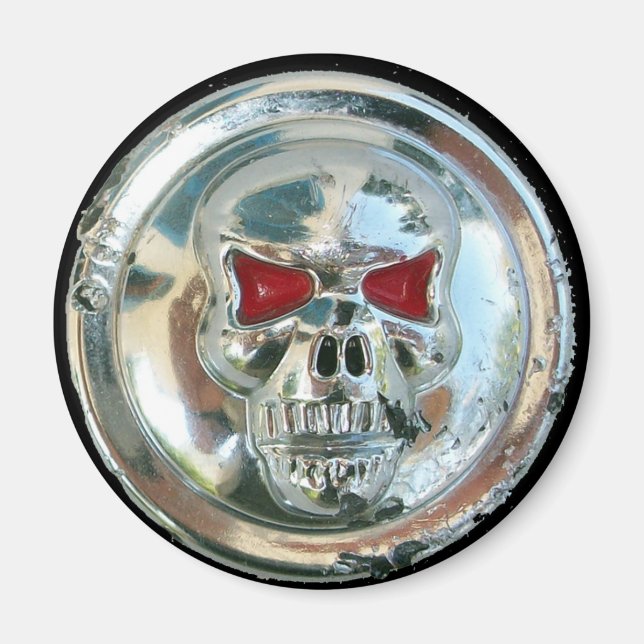 CHROME SKULL MAGNET (Framsidan)