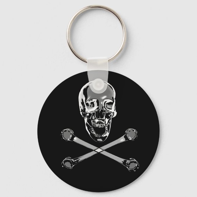 Chrome Skull Nyckelring (Framsida)