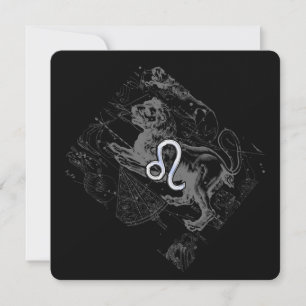 Chrome som Leo Zodiac Constellation Karta Hevelius