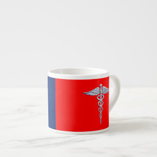 Chrome Stil Caduceus Medical Symbol League Espressomugg
