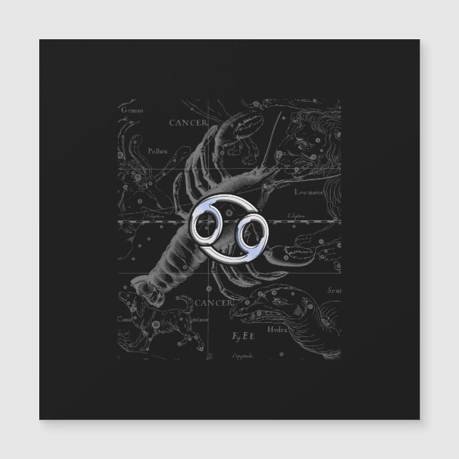 Chrome Stil Cancer Zodiac-tecken på Hevelius 1690 (Framsida)