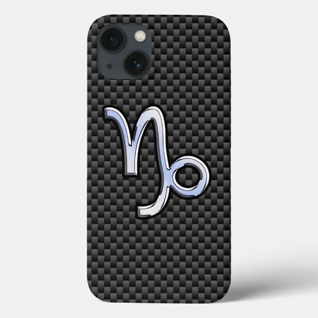 Chrome Stil Capricorn Symbol on Carbon Fibre (Baksida)