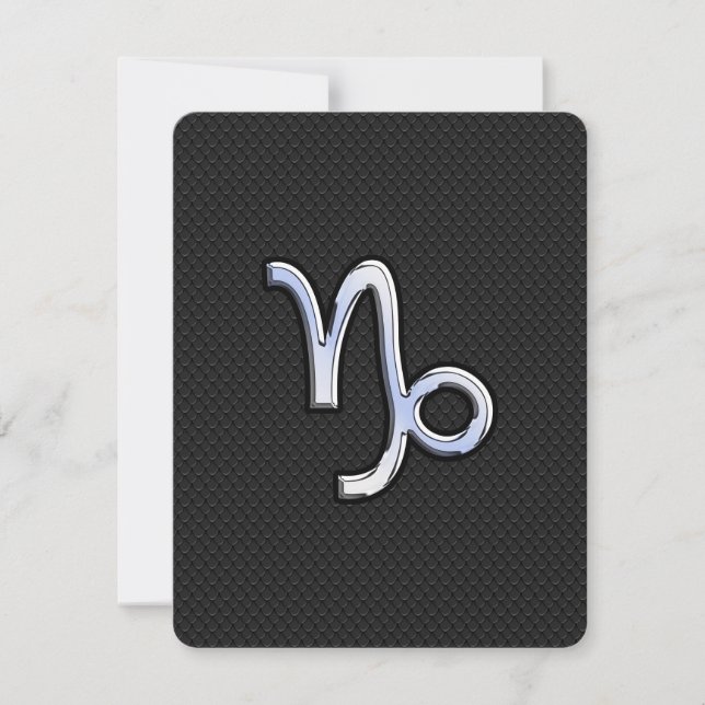Chrome Stil Capricorn Zodiac-tecken på Snake stil (Framsida)