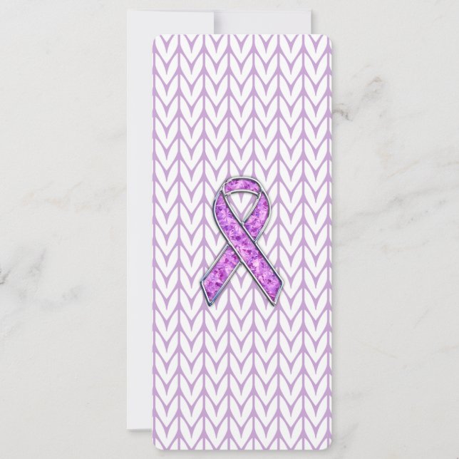 Chrome Stil Crystal Rosa Ribbon Awareness Sticka (Framsida)