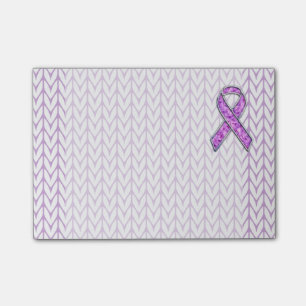 Chrome Stil Crystal Rosa Ribbon Awareness Sticka Post-it Block