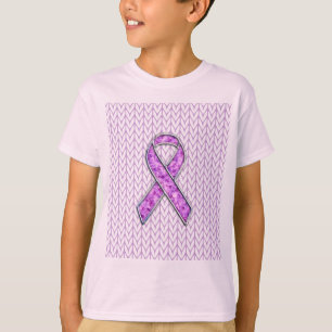 Chrome Stil Crystal Rosa Ribbon Awareness Sticka T Shirt