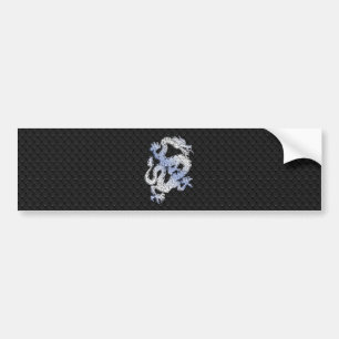 Chrome Stil Dragon in Black Snake Skin Print Bildekal
