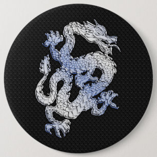 Chrome Stil Dragon on Black Snake Skin Print Knapp
