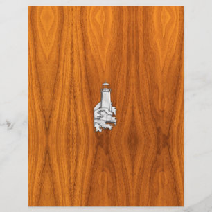 Chrome Stil fyr på Teak Wood Decor