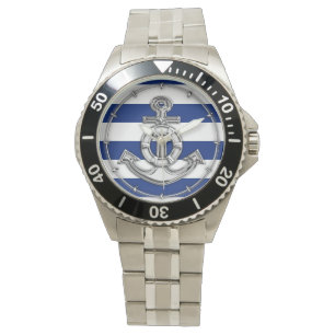 Chrome Stil Lifesaver på Nautical Rand Armbandsur