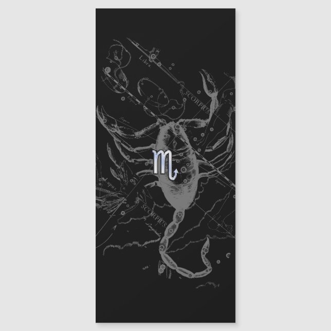 Chrome Stil Scorpio Zodiac Sign på Hevelius (Framsida)