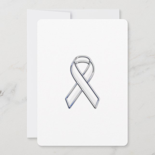 Chrome Stil White Ribbon Awareness (Framsida)
