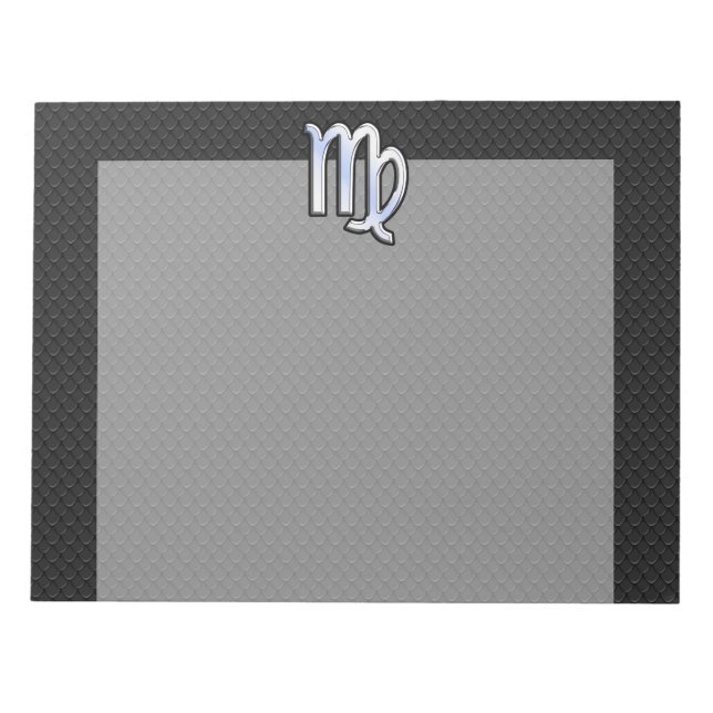Chrome Våg Zodiac-tecken på ormskalet stil Anteckningsblock (Framsida)