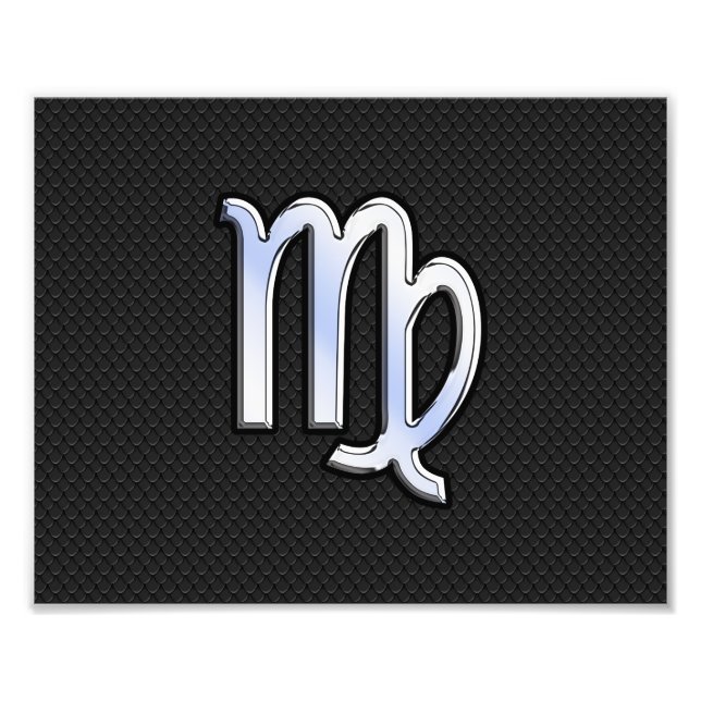 Chrome Våg Zodiac-tecken på ormskalet stil Fototryck (Framsidan)