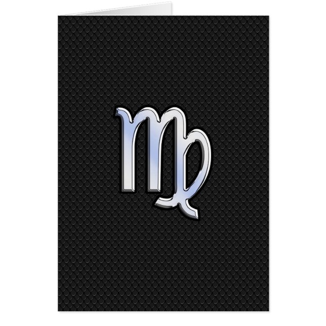 Chrome Våg Zodiac-tecken på ormskalet stil Hälsningskort (Framsidan)