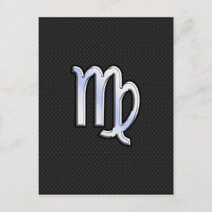 Chrome Våg Zodiac-tecken på ormskalet stil Vykort