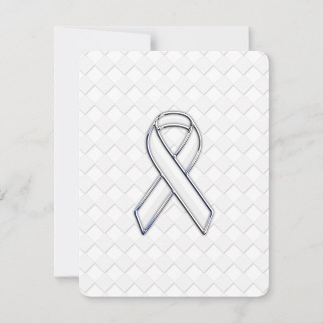 Chrome White Ribbon Awareness på Checkers Print (Framsida)