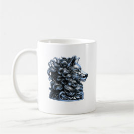 Chrome Wolf Bust Kaffemugg