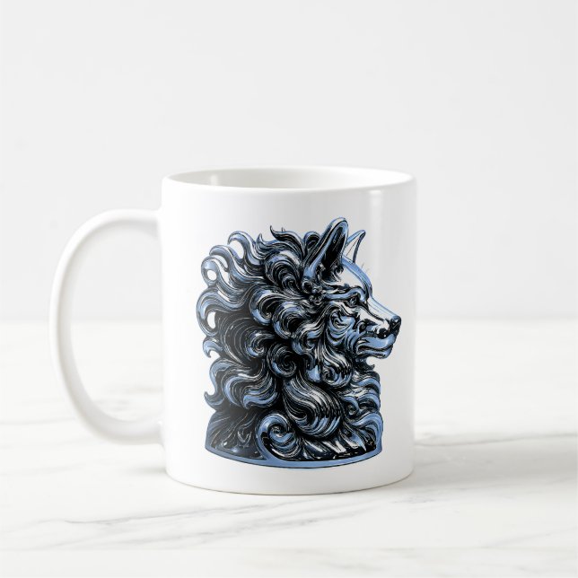 Chrome Wolf Hound Bust Kaffemugg (Vänster)