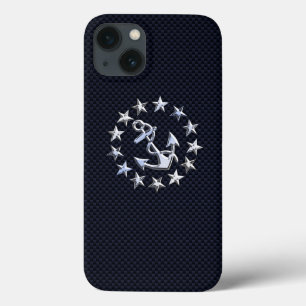 Chrome Yacht Flagga on Carbon Fiber Print