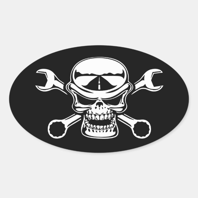 Chromeboy Kor-Wrenches Ovalt Klistermärke (Framsida)