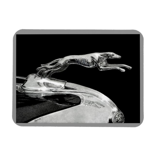 "Chromed Grace" - Greyhound Magnet (Horisontell)