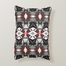 Chromed svart grått till ruby-relation, virtuella prydnadskudde