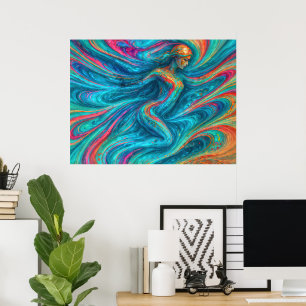 ’Chromisca’ - Fluid Enchantress Porträtt Poster