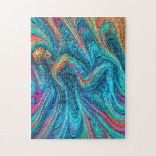 “Chromisca” - Flytande Förtrollerska Porträtt Pussel (Vertikal)
