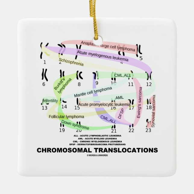 Chromosomal Translocations (Karyogram) Julgransprydnad Metall (Framsida)